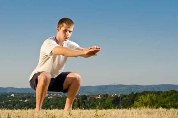 As sentadillas son un exercicio eficaz para a prevención da prostatite